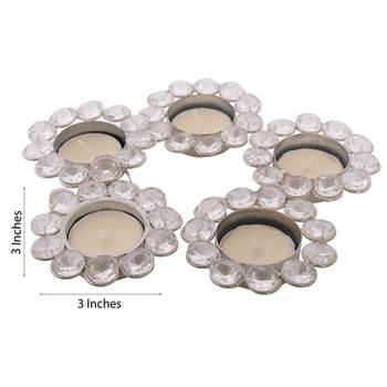 Set of 5 Crystal Tea Light Holder 2