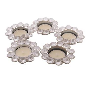 Set of 5 Crystal Tea Light Holder 3