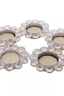 Set of 5 Crystal Tea Light Holder