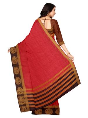 Mimosa Kanjivaram Style Art Silk Saree Color :  Pink 3