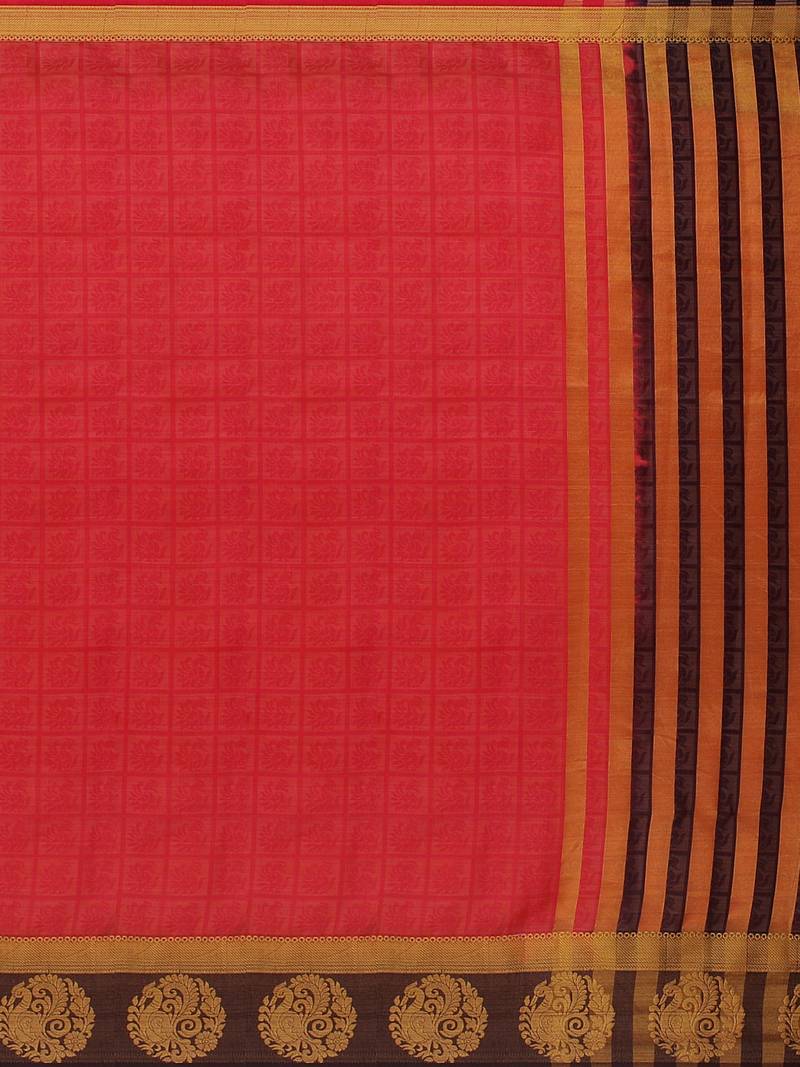 Mimosa Kanjivaram Style Art Silk Saree Color :  Pink