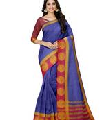 Mimosa Kanjivaram Style Art Silk Saree Color :  Blue