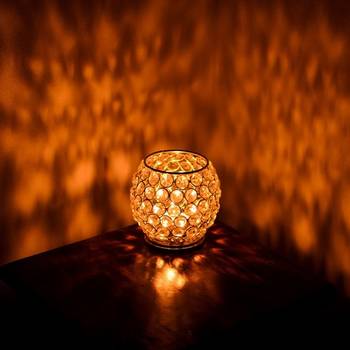 Love Moments Oval Shape Crystal Tea Light Holder 1