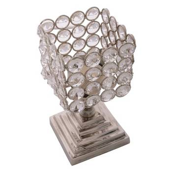 Love Moments Square Shape Crystal Tea Light Holder with Stand 3
