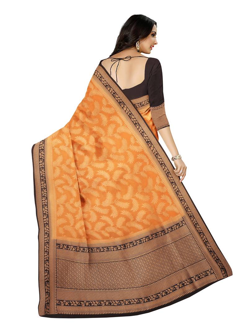 Mimosa Kanjivaram Style Art Silk Saree Color :  Mustard Yellow