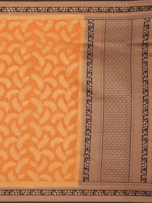 Mimosa Kanjivaram Style Art Silk Saree Color :  Mustard Yellow 5