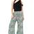 Blue printed cotton palazzo-pants