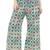 Blue printed cotton palazzo-pants