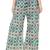 Blue printed cotton palazzo-pants