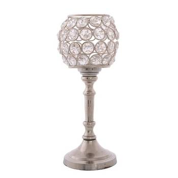 Love Moments Oval Shape Crystal Tea Light Holder with Stand 3