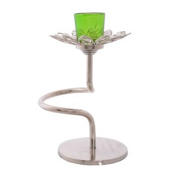 Sublime Curved Shape Crystal Tea Light Holder with Stand 2