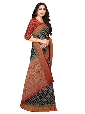 Mimosa Kanjivaram Style Art Silk Saree Color :  Navy Blue 2