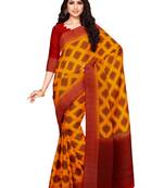 Mimosa Faux Kanjivaram Style Art Silk Saree Color :  Mustard Yellow