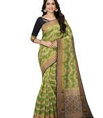 Mimosa Kanjivaram Style Art Silk Saree Color :  Olive Green