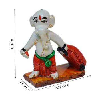 Polyresin Ganesha with Luggage on Vacation Showpiece 2