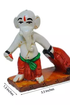 Polyresin Ganesha with Luggage on Vacation Showpiece