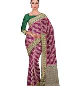 Mimosa Faux Kanjivaram Style Art Silk Saree Color :  Purple
