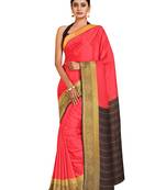 Mimosa Mysore Silk Style Crepe Saree Color :  Pink