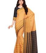 Mimosa Mysore Silk Style Crepe Saree Color :  Brown