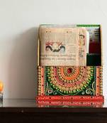 Papier-Mache Embossed 3 Racks Floor Standing Magzine Holder