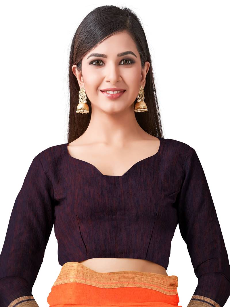 Mimosa Faux Kanjivaram Style Linen Saree Color :  Orange