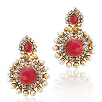 Maroon chandbali 2