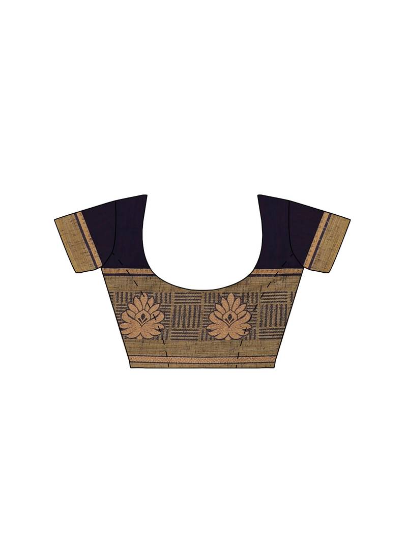 Mimosa Kanjivaram Style Linen Saree Color :  Red