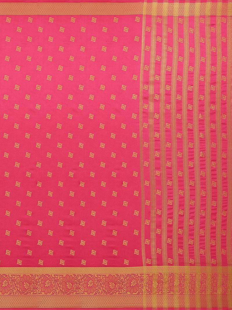 Mimosa Kanjivaram Style Art Silk Saree Color :  Pink