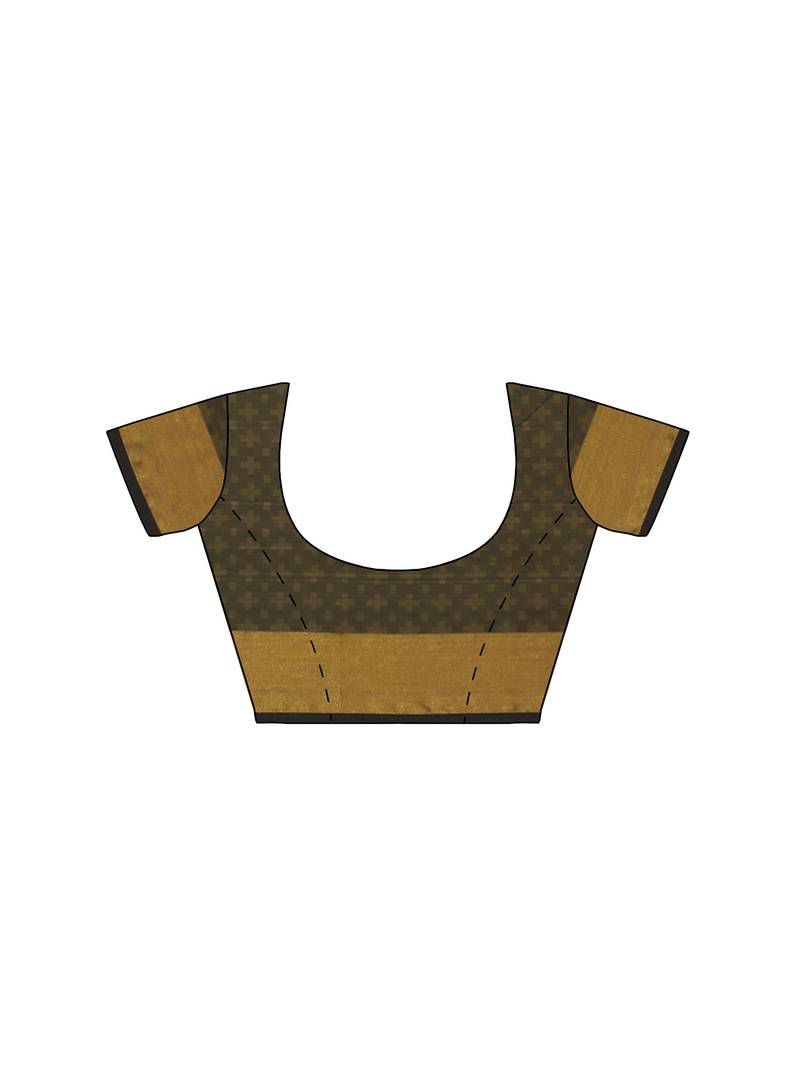 Mimosa Kanjivaram Style Art Silk Saree Color :  Black