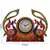 Peocock Design Decorative Papier-Mache Wooden Wall Clock