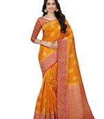 Mimosa Kanjivaram Style Art Silk Saree Color :  Mustard Yellow