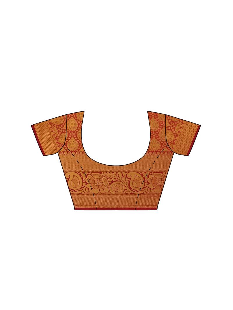 Mimosa Kanjivaram Style Art Silk Saree Color :  Green