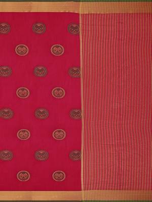 Mimosa Ikat Style Art Silk Saree Color :  Pink 5