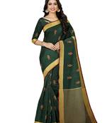 Mimosa Ikat Style Art Silk Saree Color :  Green