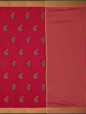 Mimosa Ikat Style Art Silk Saree Color :  Pink 5