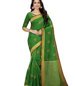Mimosa Ikat Style Art Silk Saree Color :  Green