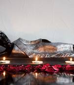 Divine Reclining Buddha Tea Light Holder - Silver