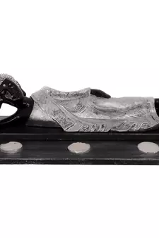 Divine Reclining Buddha Tea Light Holder - Silver