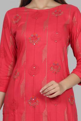 Ardozaa Women's Rayon Printed Straight Kurti Sharara Set (Grey) 5