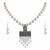 Exclusive Oxidised Classic Look Pendant White Pearl Jewellery set for Women
