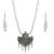 Silver plated Designer Traditional Long Pearl Drop Round Shape pendant Necklace set for women Jewellery set