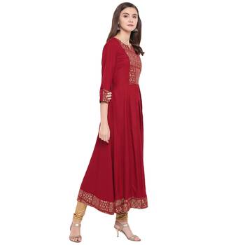 red printed  kurti 3