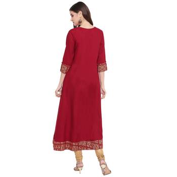 red printed  kurti 4