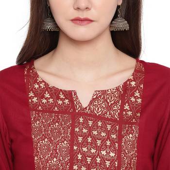 red printed  kurti 5