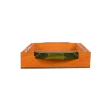 Multipurpose Jewelled Orange Wooden Utility Tray 2