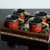 Multipurpose Gemstone Filled 6 Sq Brown Wooden Utility Tray