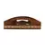 Multipurpose Gemstone Filled 6 Sq Brown Wooden Utility Tray