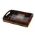Multipurpose Gemstone Filled 6 Sq Brown Wooden Utility Tray