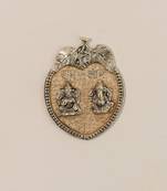 Shubh Labh Metal Wall Hanging of Laxmi-Ganesha