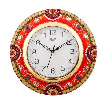 Exquisite Papier-Mache Wooden Wall Clock 3